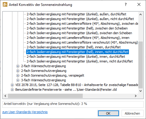 Anteil Konvektiv Sonneneinstrahlung Linear Building
