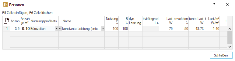 Dialog Personen Linear Building