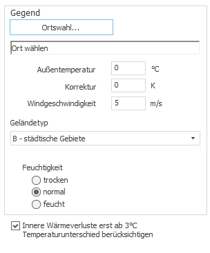 Heizlast SP Allgemeine Heizlastdaten Linear Building
