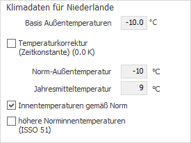 Bereich Klimadaten Niederlande Linear Revit