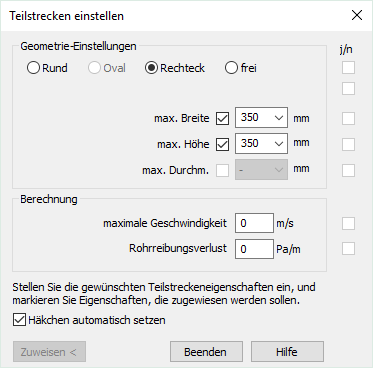 Teilstrecken einstellen Linear AutoCAD