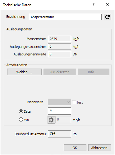 Technische Daten Absperrarmaturen Linear Revit