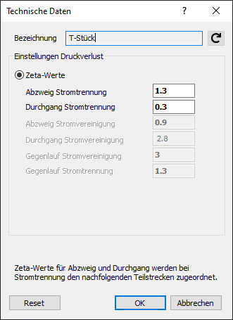 Bauteildaten T-Stück Linear Revit