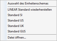 Kontextmenü des Laden-Buttons