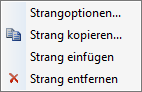 Kontextmenü Strangoptionen Linear AutoCAD