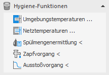 Bereich Hygiene-Funktionen in den LINEAR Solutions für Autodesk AutoCAD