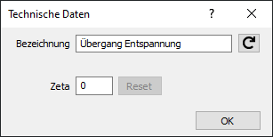 Technische Daten Übergang Linear AutoCAD