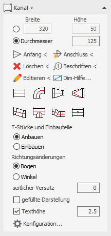 Luftkanal zweichnen 2D Linear AutoCAD