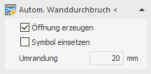 Automatischer Wanddurchbruch Linear AutoCAD
