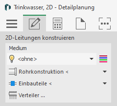Bereich 2D-Leitungen konstruieren in den LINEAR Solutions für Autodesk AutoCAD
