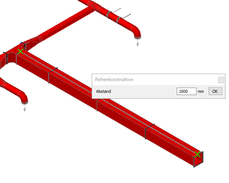 Menü Abstand Befestigung Linear Solutions AutoCAD