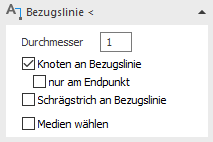 Bereich Bezugslinie in den LINEAR Solutions für Autodesk AutoCAD