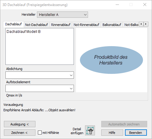3D Dachablauf Linear AutoCAD