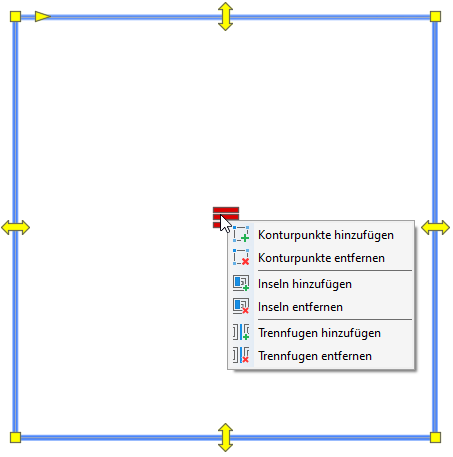 Kontextmenü von Verlegeflächen in den LINEAR Solutions für Autodesk AutoCAD