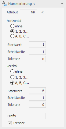 Bereich Nummerierung Linear AutoCAD