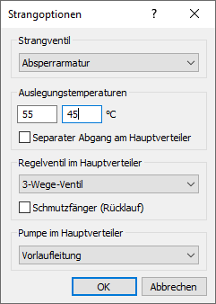 Strangoptionen Linear AutoCAD Schemagenerator