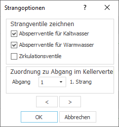 Strangoptionen Dialog Linear Smartplan