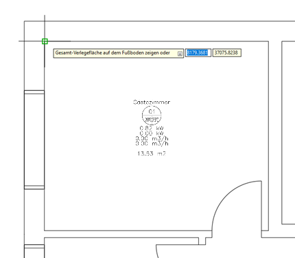 Verlegefläche Raum Linear AutoCAD