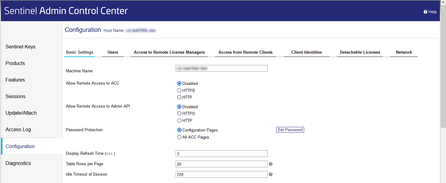 Sentinel Admin Control Center Linear Installation