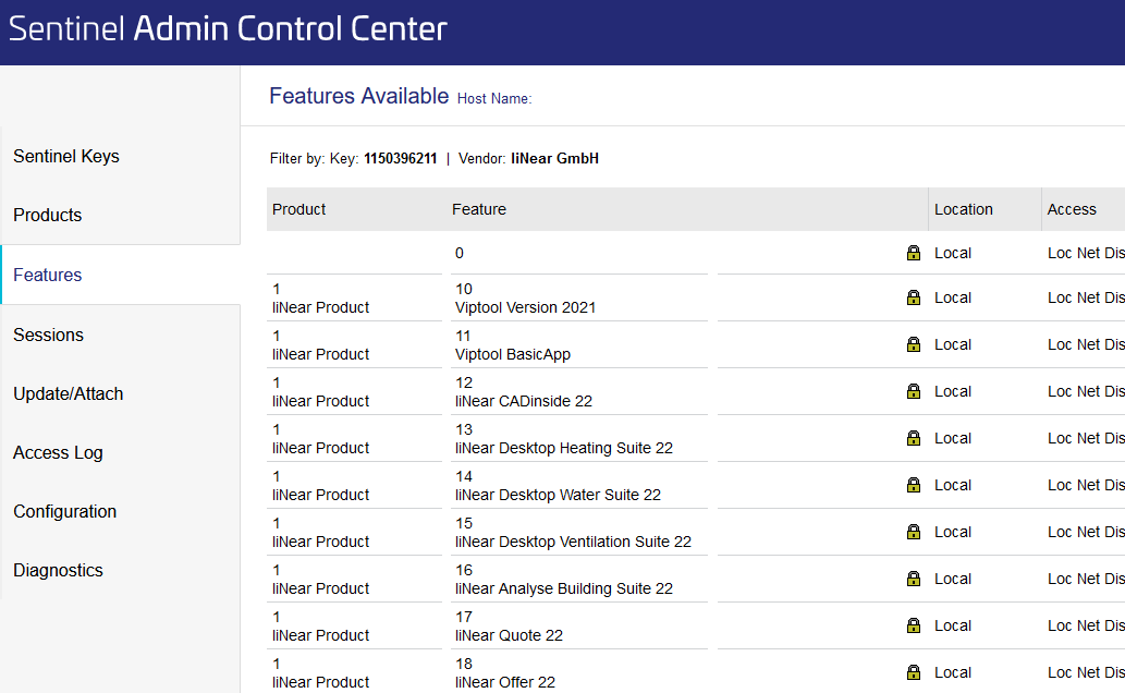 Sentinel Admin Control Center Linear Installation