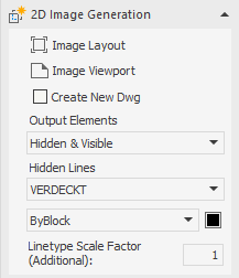 2D Image flatshot creation area in the LINEAR Solutions for Autodesk AutoCAD