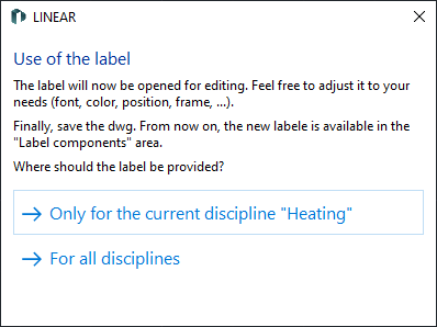 Query for using created label in the LINEAR Solutions for Autodesk AutoCAD