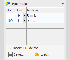 Pipe route section in the LINEAR Solutions for Autodesk AutoCAD