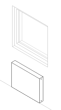 Window radiator model Linear Revit
