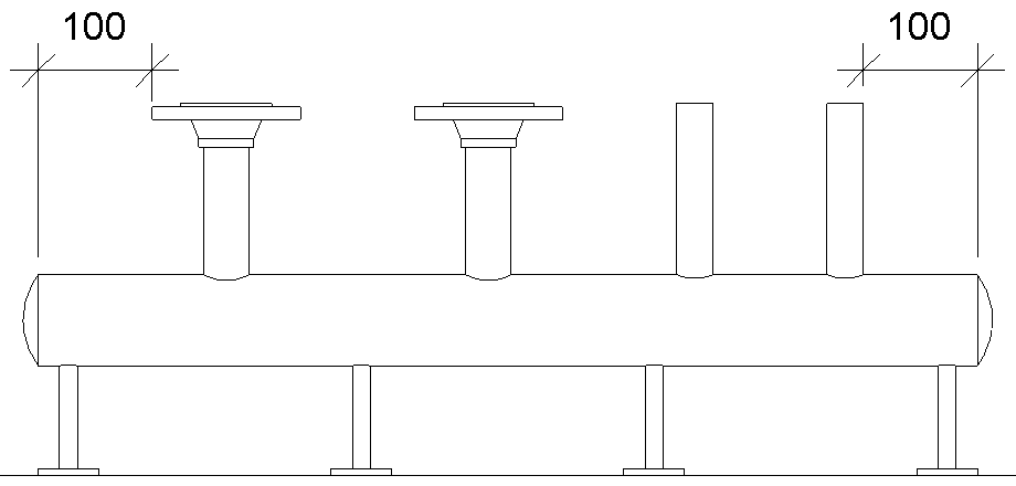 Radiant Heating Manifold side Linear Revit