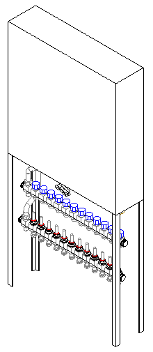 View Manifold Floor Heating system Linear Revit