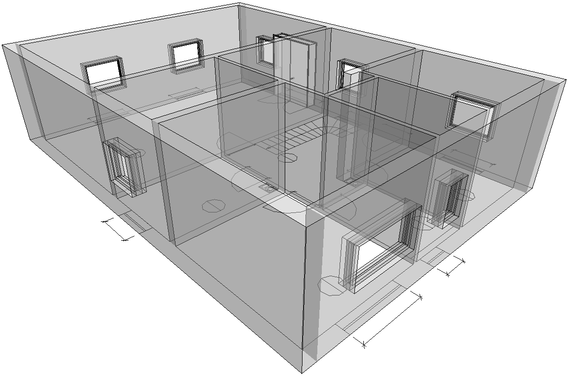 Model architecture spaces Linear Revit