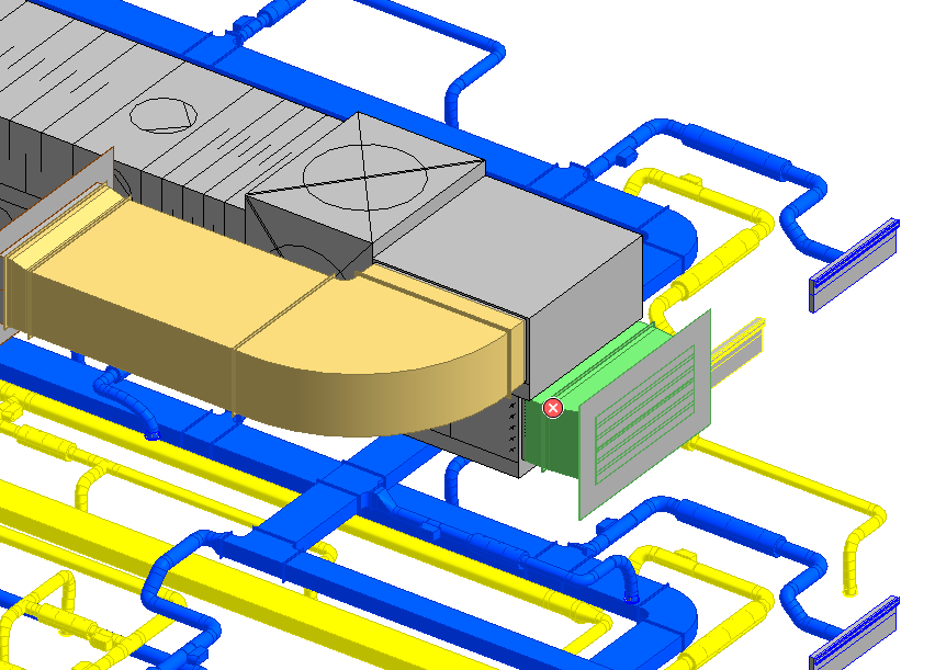 View of the report with new reference point in the model