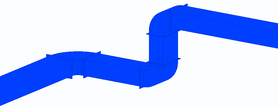 Air duct offset Linear Revit