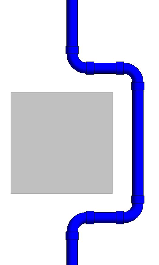 Pipes model Linear Revit