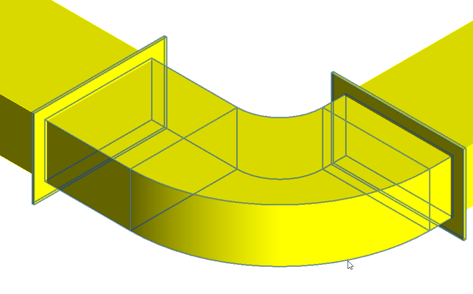 Ventilation duct bend Linear Revit