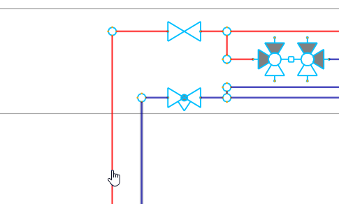 Selection of the first riser in the Scheme Editor of the LINEAR Solutions for Autodesk Revit