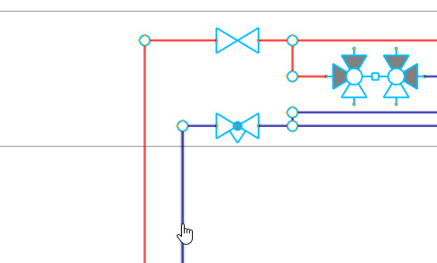 Selection of the second riser in the Scheme Editor of the LINEAR Solutions for Autodesk Revit