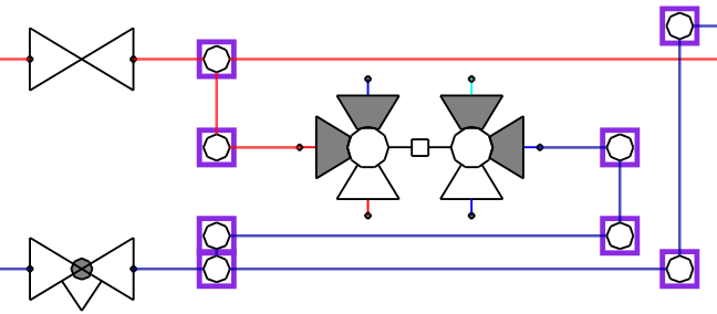 Highlighting the elements that can be selected for repositioning in the Scheme Editor of the LINEAR Solutions for Autodesk Revit
