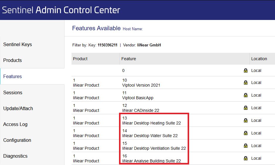 Sentinel Admin control Linear Admin