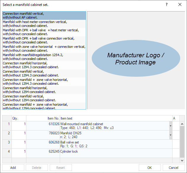 Dialog item selection Linear Building