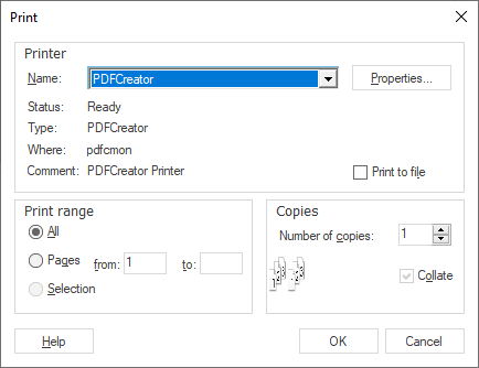Dialog print labels Linear Building