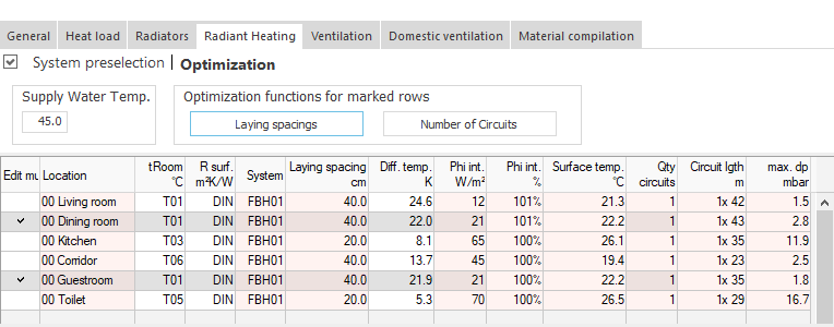 Radiant Heating Optimization Linear Building