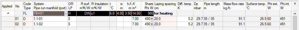 Radiant Heating Room Dimensioning LINEAR Building