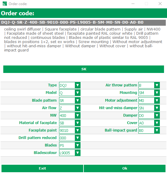 Dialog Order Reference in the Schako Design Program