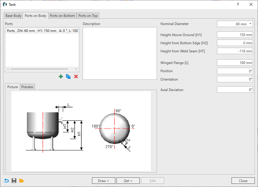 Tank Port Body Linear Revit