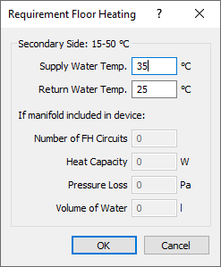 Dialog Requirement Radiant Heating Linear Revit