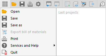 Menu file Linear CAD Browser