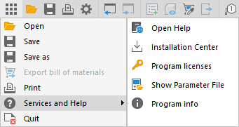 Context menu Linear CAD Browser