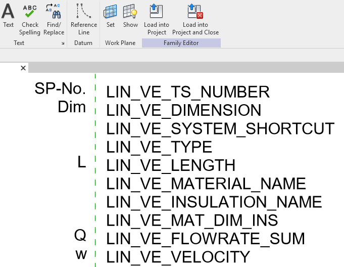 Edit Labels Linear Revit
