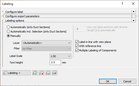 Dialog Labeling of LINEAR Solutions for Autodesk Revit